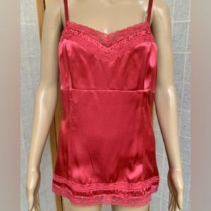 WHBM Cherry Red Silk Camisole